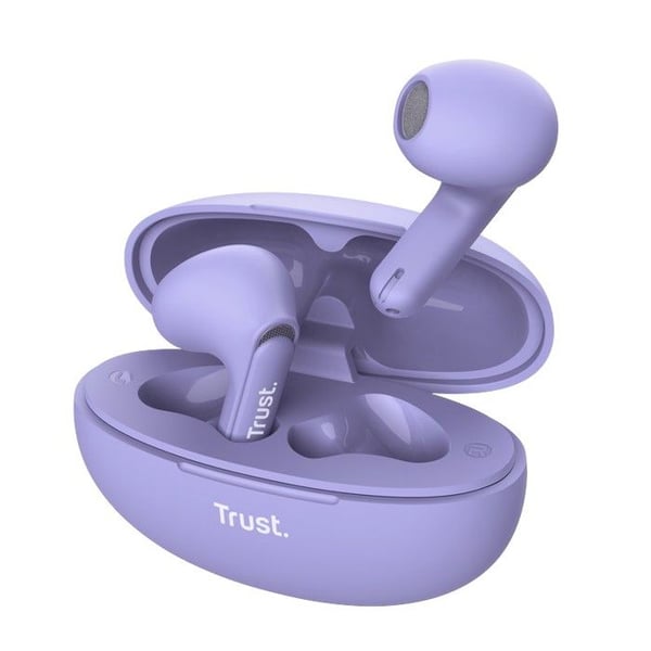 Bluetooth-hörlurar - Trust - Yavi - In Ear - 23H Autonomi - ENC Bullerdämpning - Lila