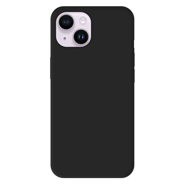Vanligt mattsvart silikonfodral som är kompatibelt med Apple iPhone 14