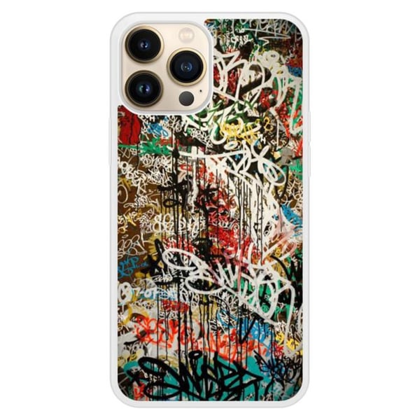 Siliconförstärkt skal med tryck kompatibelt med Apple iPhone 13 Pro Max Graffiti 1