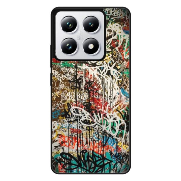 Siliconförstärkt skal med tryck kompatibelt med Xiaomi 14T 4G Graffiti 1