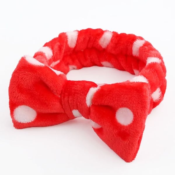 Bandeau Spa - AVIZAR - Röd - Plysch - Antisklifunktion - Tvättbar