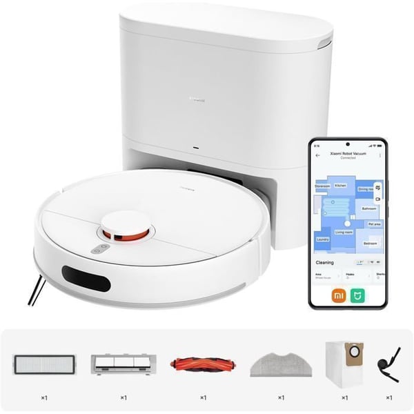 XIAOMI H40 - Robotdammsugare - 10 000 Pa - 180 Min batteritid - Automatisk tömningsstation 4 L - Anti-trasselborttagande borste