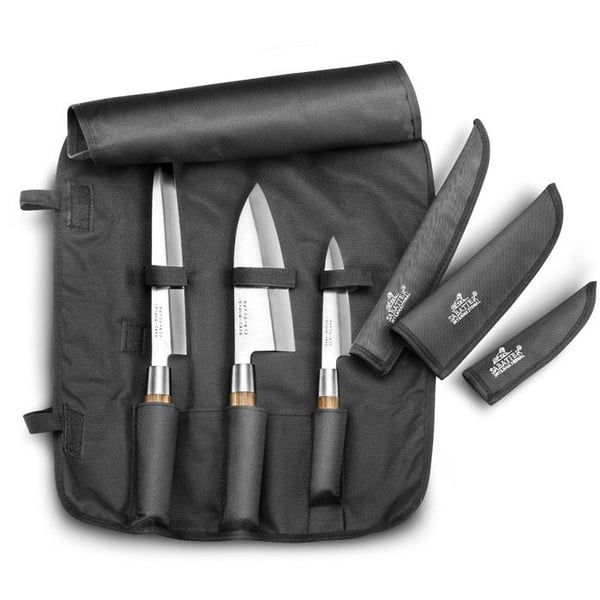 Lion Sabatier Trousse 3 japanska knivar med inox-förzinkning och zebrano-handtag - 977002