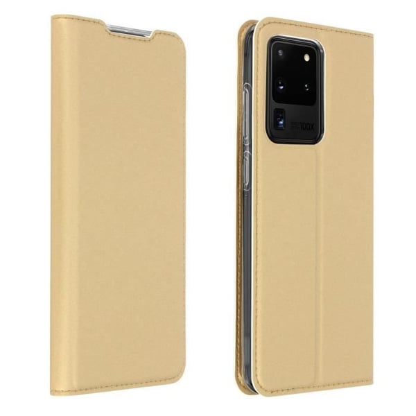 Etui för Samsung Galaxy S20 Ultra - DUX DUCIS - Ekologiskt läder i satin - Videostöd - Magnetisk - Kreditkortshållare