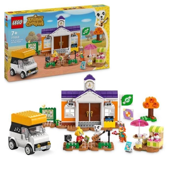 LEGO® Animal Crossing 77052 Kéké-konsert på torget - byggbar leksak med kafé
