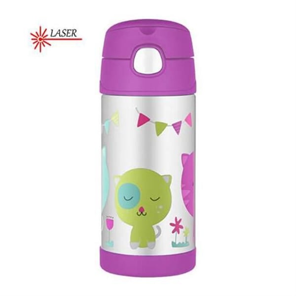 Termosm för barn - THERMOS - FUNtainer - 355 ml - Rostfritt stål - Katt