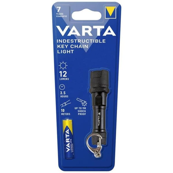 LED-lampa - Varta - Nyckelring - Okrossbar - 10m räckvidd - AAA-batteri inkluderat
