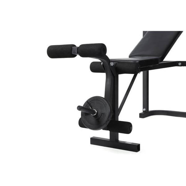 Træningsbænk med stang + 20 kg vægte inkluderet - O'Fitness - Ideel til fysisk aktivitet derhjemme