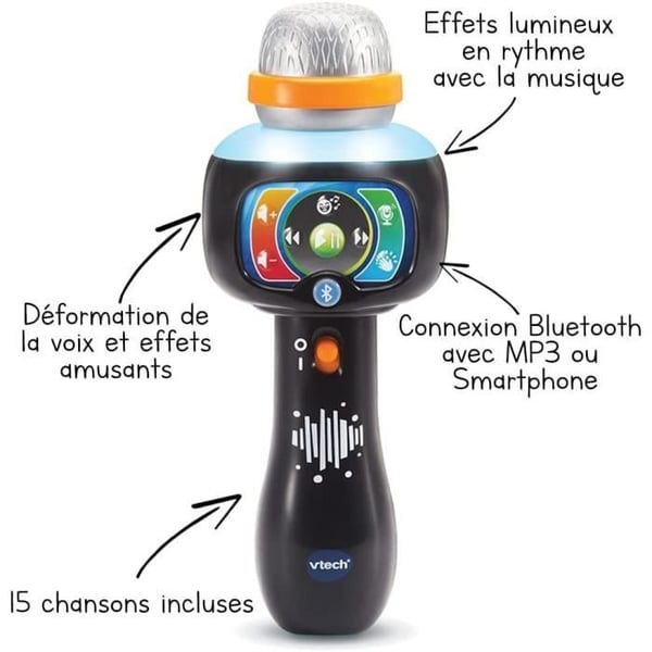 Mikrofon för barn - VTECH - Super Micro Magic'Fun - Bluetooth och ljudeffekter