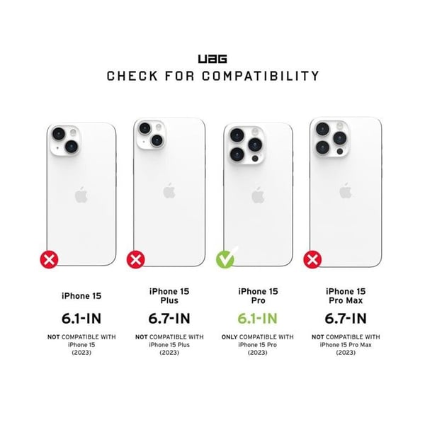 Coque - UAG - Plyo MagSafe - iPhone 15 Pro - Stötresistent - Låg vikt - Enkel åtkomst till portar