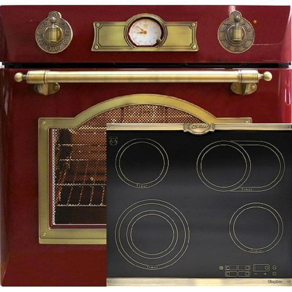 Elspis fyr elektrisk - KAISER - EH 6355 RotEm + KCT 6185 Em - 8 funktioner - Vitrokeramisk 60 cm - A