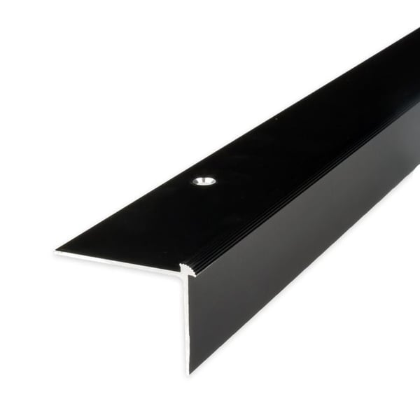 Trappsteg i anodiserad aluminium mörkbrons 2 x 30 x 40 x 2700 mm med hål 1 styck