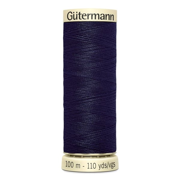 Set med 5 spolar 100m Tråd 100% polyester Gutermann Ref 788988 - Att 339 - mycket mörkblå