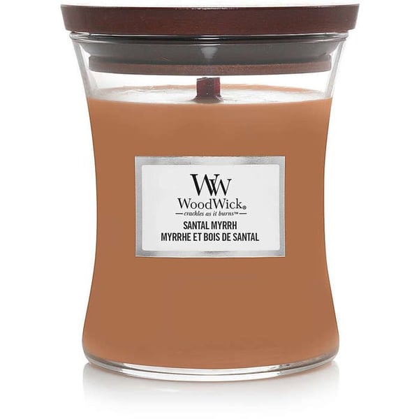 CANDELA CLESSIDRA MEDIA MEDIUM TIMEGLAS SANTAL MYRRA WOODWICK