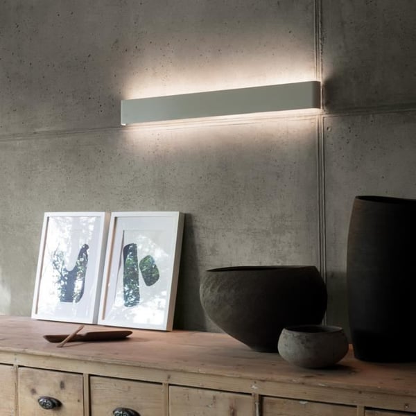 LED væglampe - IDEAL LUX - DELTA - 110cm - Hvid - 4000K - Metal og glas
