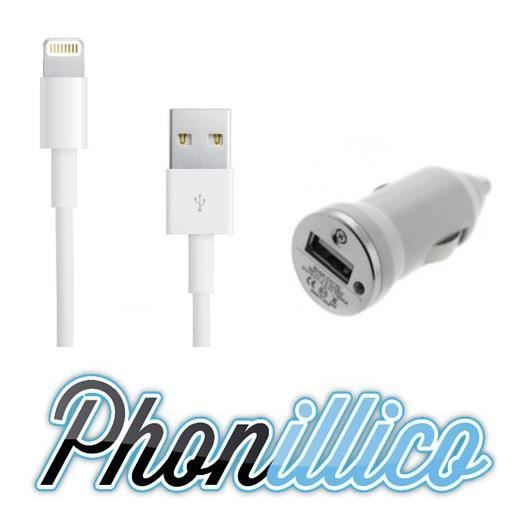 Biladapter och USB-kabel kompatibel med iPhone 6