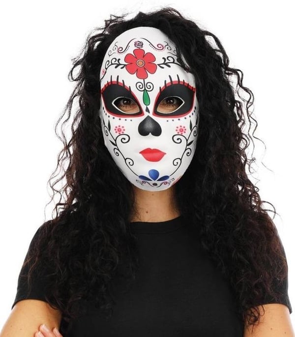 Dödsdagmask - LILLA CLOWN - re23607 - Blommor - Kvinna - En storlek vuxen