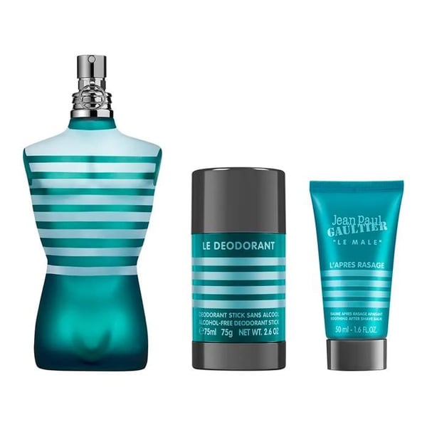 Parfym - JEAN PAUL GAULTIER - Le Male - 125 ml - Aftershave Balm 50 ml - Deodorant Stick 75 ml