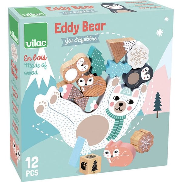 Eddy Bear balansspel - Michelle Carlslund - 20 x 20 x 4 cm - Flerfärgad
