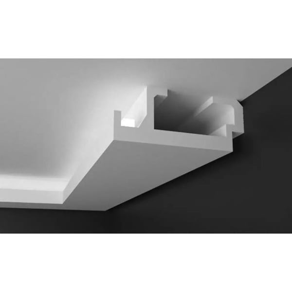 PROVISTON Ljuslist XPS 195 x 80 x 1150 mm Vit Indirekt belysning LED-belysning
