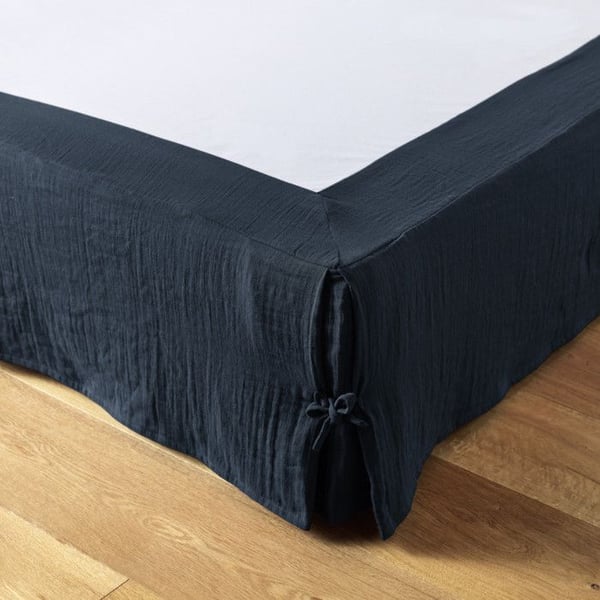 "Gaïa" sängkjol i alla storlekar "Cotton Gauze" - Gaïa Minuit - 180 x 200 cm