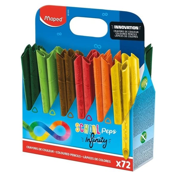 Färgpennor - MAPED - Color'Peps Infinity - 72 pennor - 100% Min - Självslipande
