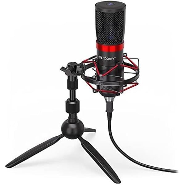 Mikrofon USB - ENDORFY - Solum Streaming T - Stäng av mikrofon - Stötdämpande stativ - Plug&Play