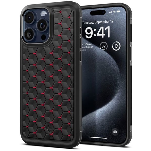 Coque för iPhone 15 Pro Max - Spigen Cryo Armor - Röd
