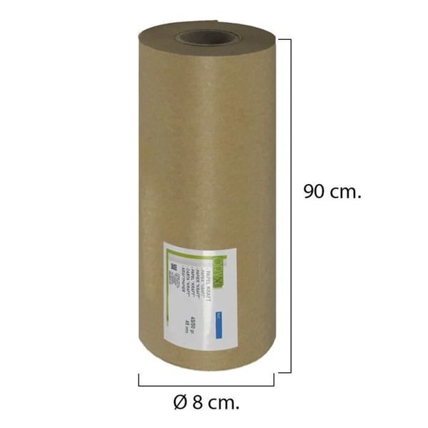 Kraftpapper - ORYX - Rulle 90 cm x 45 m - 45/50 Gr - Färg Brun - Idealisk för Förpackning