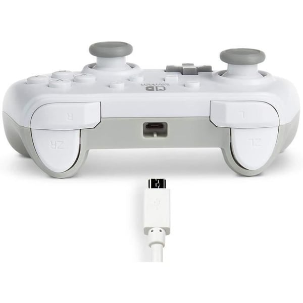 Kabelansluten handkontroll - POWER A - Nintendo Switch - Vit