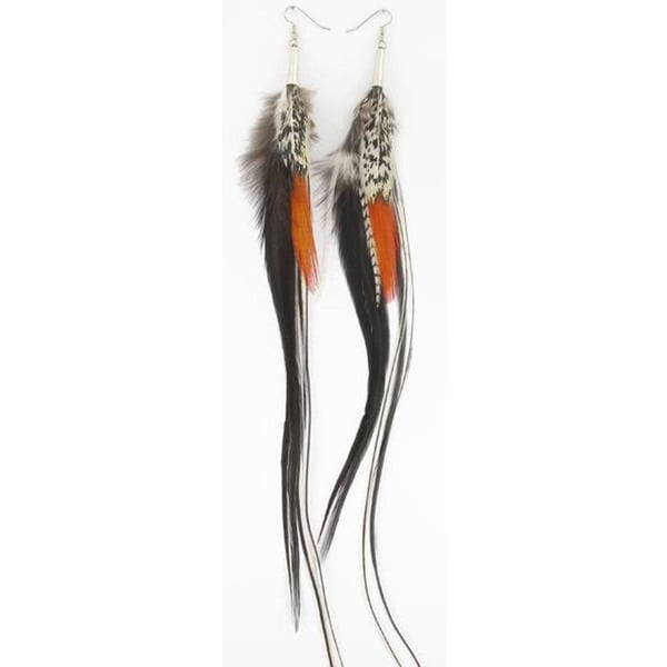 Ruby Feathers - Flaunt : Örhängen fjäder 20 cm livlig
