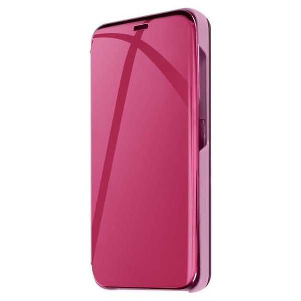 Fodral till Samsung Galaxy S24 - AVIZAR - Flip Mirror Effect Support Stand - Lila - Halvstyvt - Syntet