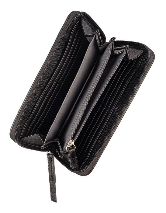 Pung - TOM TAILOR - Beca Long Zip Wallet - Sort - Sporty og elegant - 12 kortlommer