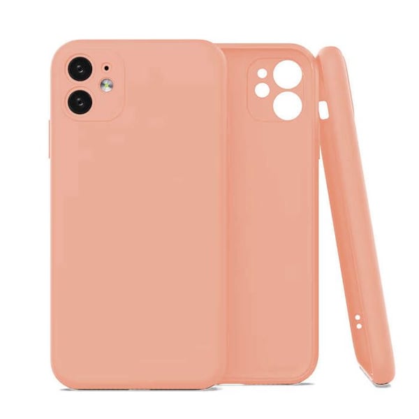Silikonfodral - Apple - iPhone 16 - Matt blekrosa - Stötsäker - Halvstyv