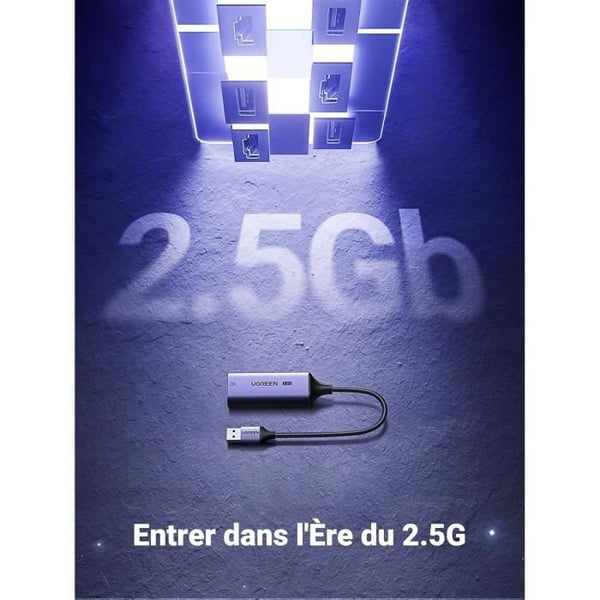 USB 3.0 til RJ45-adapter - UGREEN - 2500 Mbps - Plug and Play - Kompatibel med Windows 11 og MacOS