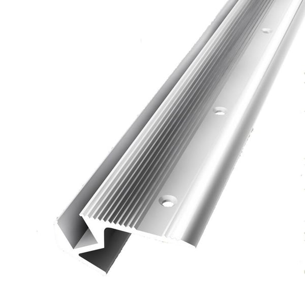 LED-profil för trappnos 23.5 x 23.5 x 2500 mm Aluminiumsprofil i sträckt L-form Küberit polerat aluminium