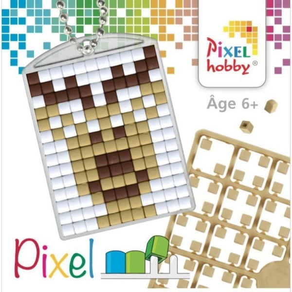 PIXEL Kreativ nyckelring 4x3cm - Ren