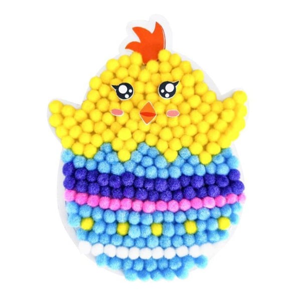 MégaCréa DIY - Påskaktiviteter Kyckling i pompom 15 x 20 cm
