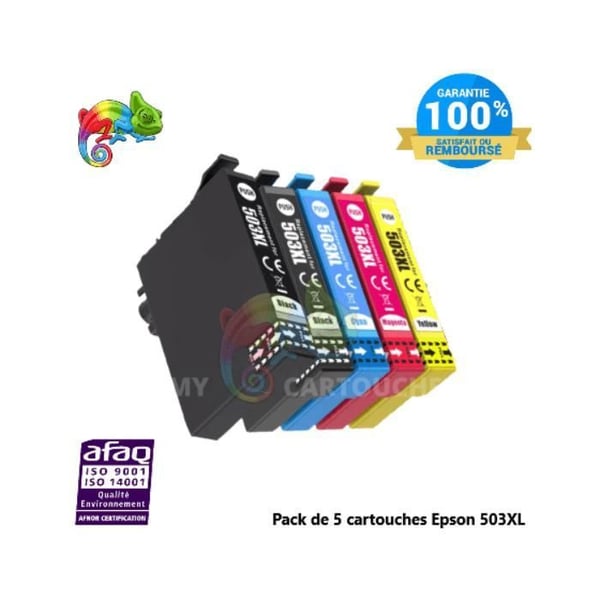 Bläckpatroner - Epson - 503XL - Pack om 5 - Hög kapacitet - Kompatibel