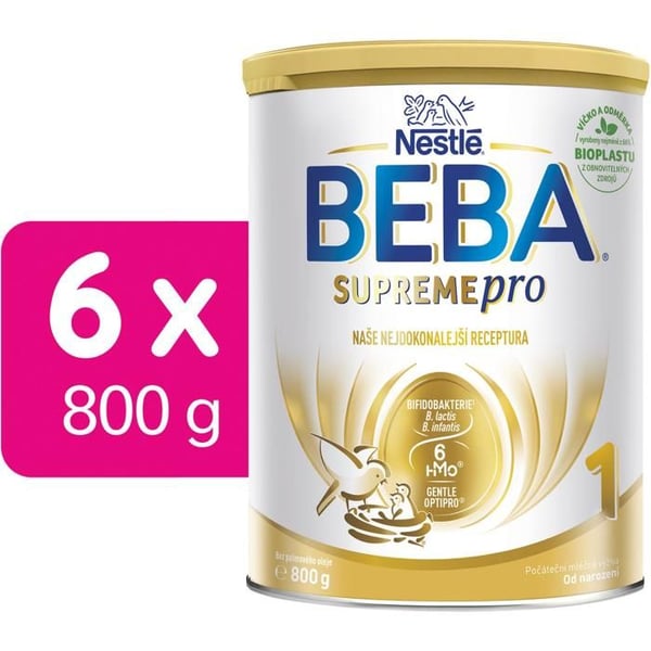 BEBA SUPREMEpro 1, 6 HMO, spädbarnsmjölk, 6×800 g