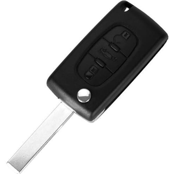 Nyckelskal för Citroen C3 Picasso C5 Peugeot Expert 207 307 308 407 308SW 207SW 308CC 307CC - CE0523 - 3 Knappar