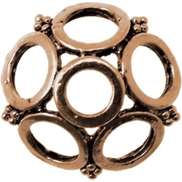 MégaCréa - Rund metallskål Ø 24 mm Kopparfärgad