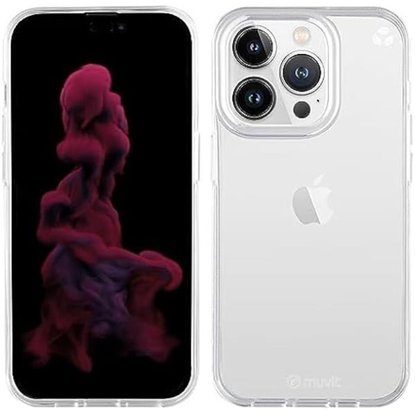 Coque - MUVIT - iPhone 14 Pro - Transparent - Ultra tunn - Motståndskraftigt skydd