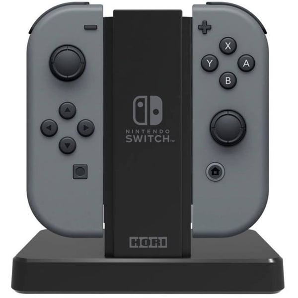 MultiChargeur Joy-Con - Nintendo Switch - Hori - Laddar 4 kontroller - LED-indikatorer - Svart