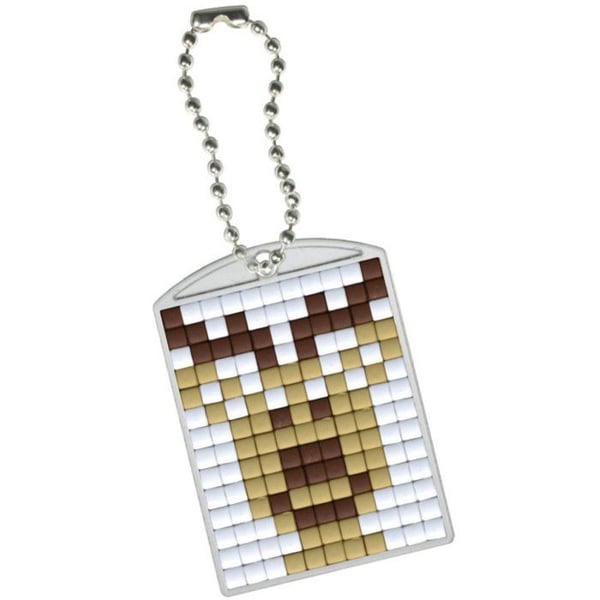 PIXEL Kreativ nyckelring 4x3cm - Ren