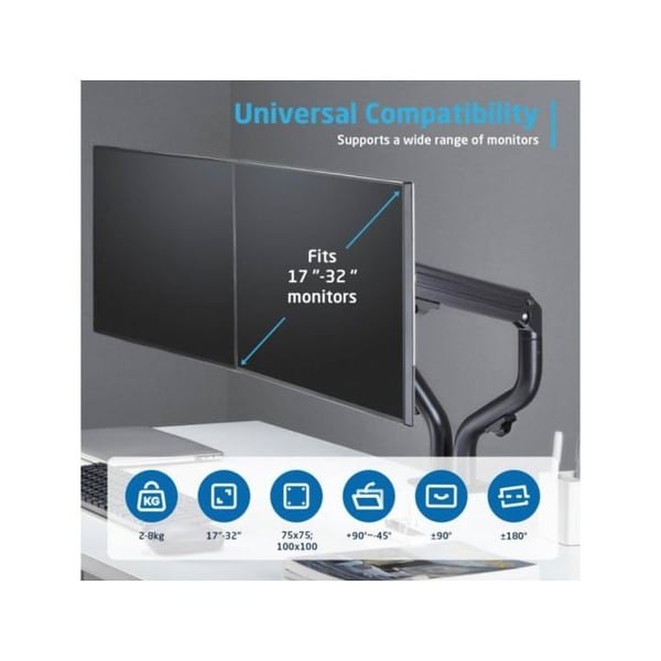 Skärmstöd Ewent EW1534 17"-32" Svart