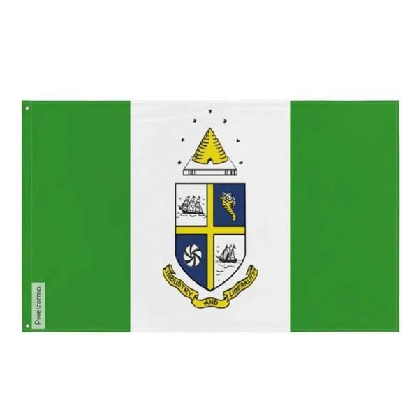 Flagg Saint Catharines – 64 x 96 cm – Hållbar polyester – 2 ögla i metall – Inomhus / Utomhus – Pixelforma