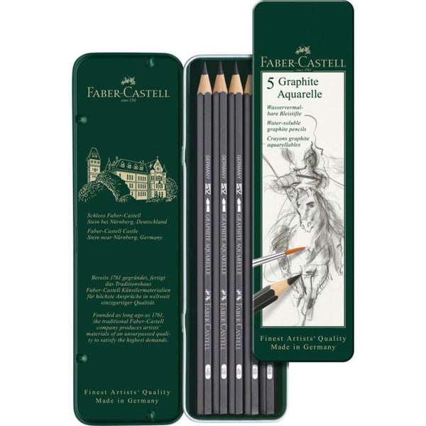 Färgpennor Grafit Aquarelle - FABER-CASTELL - Inkluderad Förpackning - Grafitfärg - Både för kvinnor och män