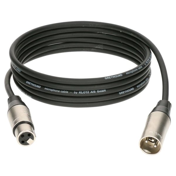 Klotz Greyhound XLR han/hona, 10m mikrofonkabel