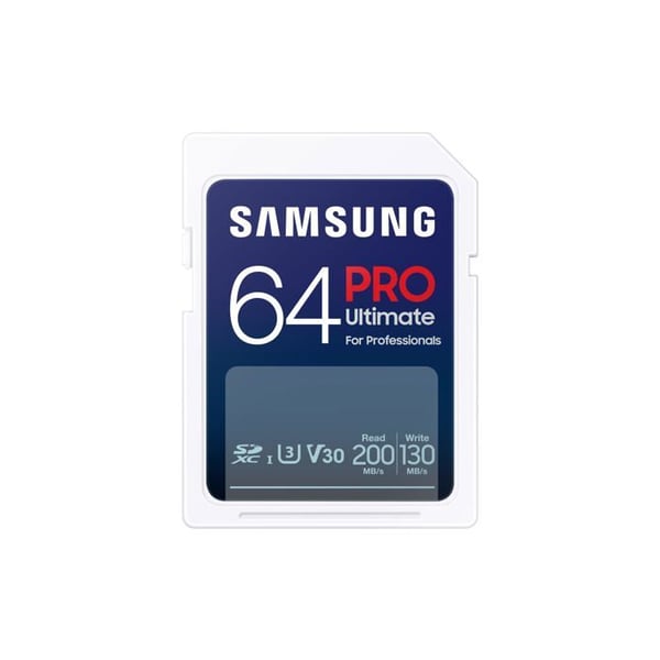 SDXC-kort - Samsung - Pro Ultimate - 64 GB - USB-läsare inkluderad - 200 MB/s